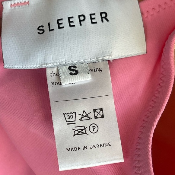 NWT Sleeper Ariel Pink Organza Ruffle Trim One Piece Swimsuit - Picture 6 of 7